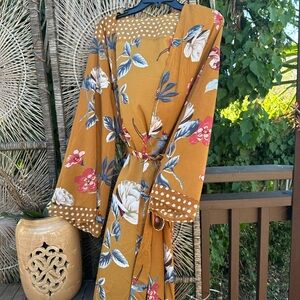 Kimono in Butterscotch floral